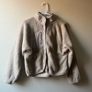 Fuzzy Beige Jacket in size Medium